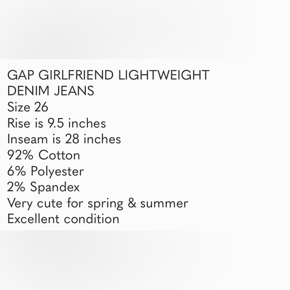 GAP LIGHTWEIGHT LIGHT DENIM JEANS - Picture 6 of 6